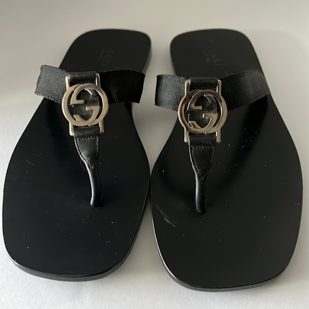Gucci Black Women Sandals Slip-on